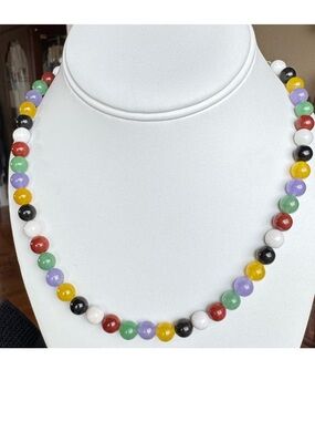 14k Jade Bead Necklace